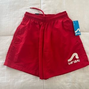 New Surf style boys swim shorts red size 6